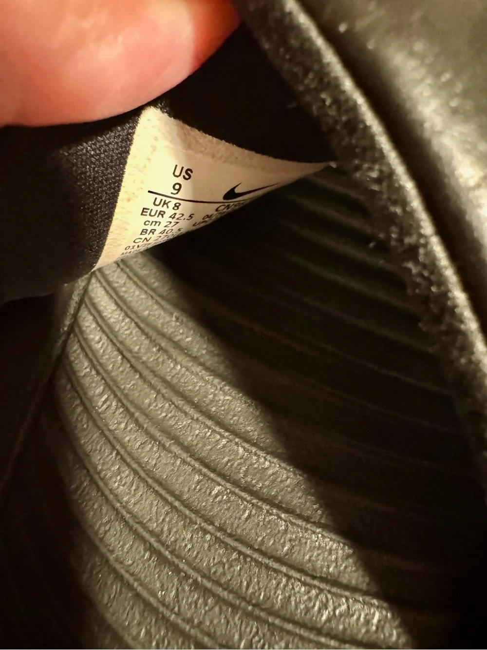 Nike Black Textured Slide Sandals